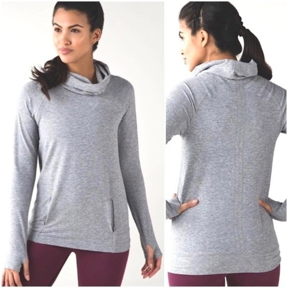 Lululemon Make A Move Long Sleeve in Heathered Battleship 2 - Picture 2 of 11